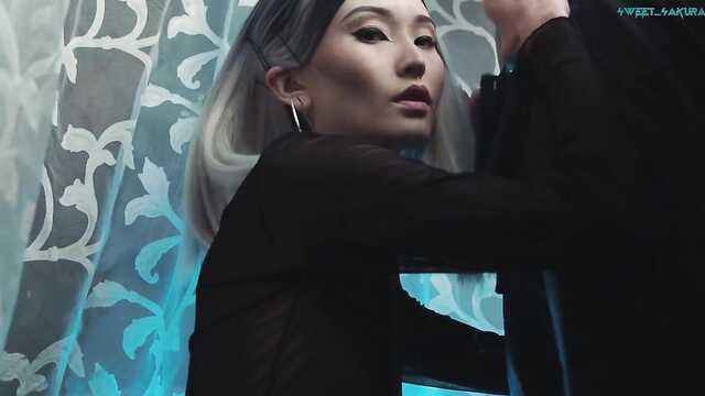 Throat blowjob and cum in the cock of an Asian girlfriend