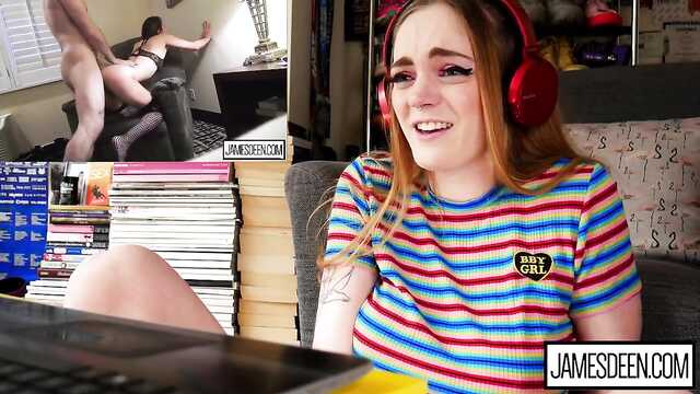 It's cooler than in hard porn - red-haired tyanka flows