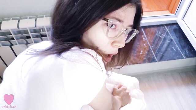 Foot fetishists on the bed shoot their amateur porn