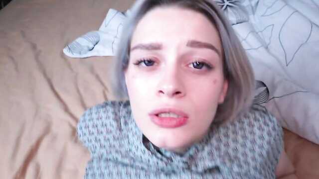 The guy took the camera and filmed sex with his girlfriend in black panties