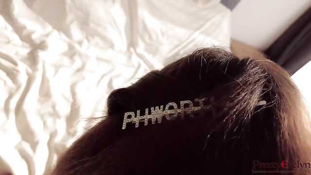 A lover with a camera in his hands hammers a friend without taking off her panties