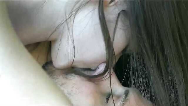 Natasha in striped leggings fucks with a guy under the bridge