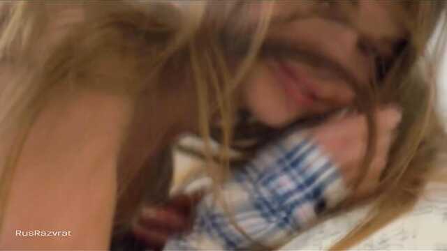 Skinny model fingering pussy with gentle fingers