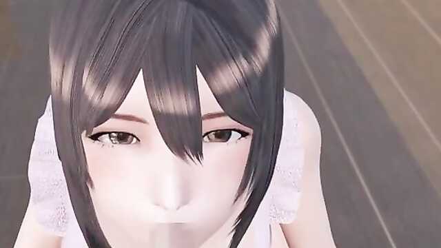 Mamá complacer a un chico después de un duro día de trabajo