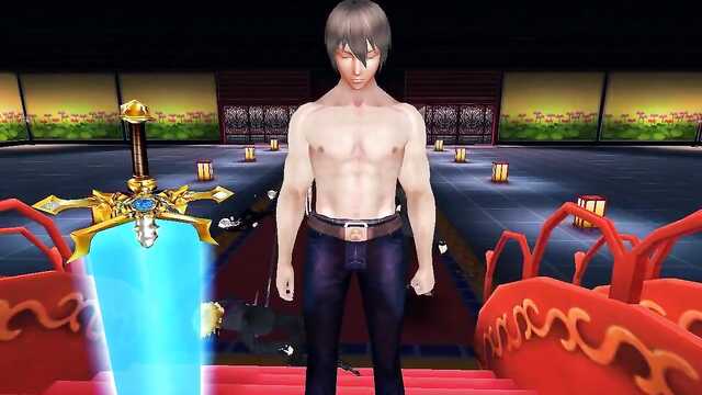 Trío de súcubos a horcajadas por un chico joven