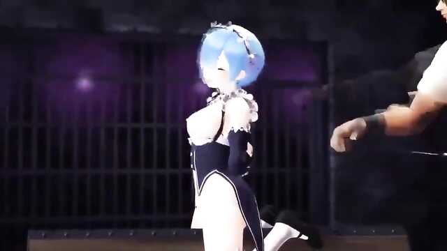 The maid was punished by an aggressive master