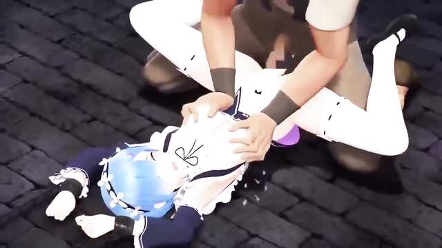 The maid was punished by an aggressive master